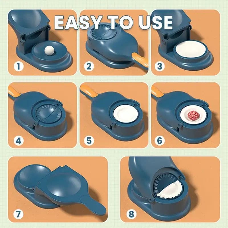 2 In 1 Dumpling Maker, Portable Manual Dumpling Presser